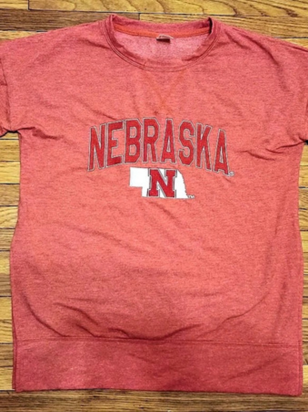 Liv Casual Nebraska Cornhuskers Red Tri-Blend Crewneck Sweatshirt S